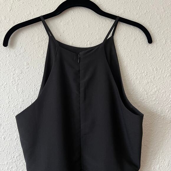 Impeccable Pig Black Halter Neck Rouched Dress Size Medium - Picture 4 of 5